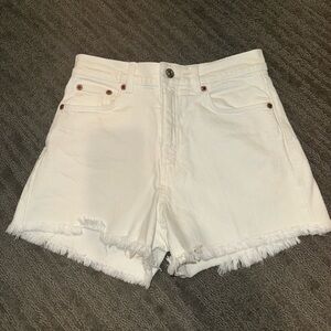 ZARA white denim shorts